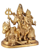 White Whale Brass Lord Shiva Family Statue Religious Shiv Parivar Ganesha Parvati Kartik Idol Figurine Home DecorMeditation Luck Gift Feng Shui