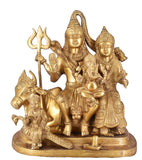 White Whale Brass Lord Shiva Family Statue Religious Shiv Parivar Ganesha Parvati Kartik Idol Figurine Home DecorMeditation Luck Gift Feng Shui