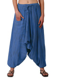 Whitewhale Mens Women Cotton Stripe Aladdin Loose Baggy Boho Hippie Harem Pants