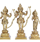 White Whale Ram Darbar - Lord Rama Laxman and Sita Hanuman Brass Statue Religious Sculpture Idol Home Decor