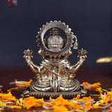 White Whale Superfine Lord Ganesha Brass Statue Hindu Religious Lord Ganesha Sculpture Figurine Ideal for Gift & Home Decor