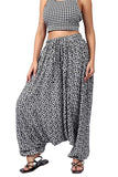 Whitewhale Mens Women Rayon Tiger Print Aladdin Loose Baggy Boho Hippie Harem Pants