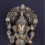 White Whale Superfine Lord Ganesha Brass Statue Hindu Religious Lord Ganesha Sculpture Figurine Ideal for Gift & Home Decor