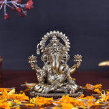 White Whale Superfine Lord Ganesha Brass Statue Hindu Religious Lord Ganesha Sculpture Figurine Ideal for Gift & Home Decor
