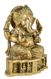 White Whale Brass Decor India Mangalkari Ganesha Statue Home Decor