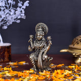 White Whale Superfine Brass Lakshmi Idol Hindu Laxmi Goddess Statue Home Office Showpiece Decor