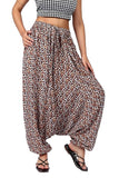 Whitewhale Mens Women Rayon Tiger Print Aladdin Loose Baggy Boho Hippie Harem Pants