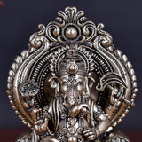 White Whale Superfine Lord Ganesha Brass Statue Hindu Religious Sitting Lord Ganesha  Sculpture Figurine Ideal for Gift & Home Decor