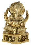 White Whale Brass Decor India Mangalkari Ganesha Statue Home Decor