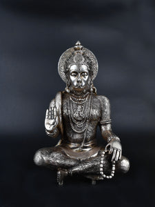 White Whale Lord Hanuman Idol Strength Monkey Figurine Bajrang bali Statue Brass Sculpture Diwali Decor Gifts