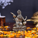 White Whale Superfine Antique Maa Saraswati Brass Statue Religious Goddess Sculpture Idol Home Décor