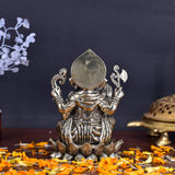 White Whale Superfine Lord Ganesha Brass Statue Hindu Religious Sitting Lord Ganesha  Sculpture Figurine Ideal for Gift & Home Decor