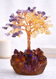 White Whale Tree Reiki Healing Crystal Gems Spiritual Feng Shui Vastu Table Décor