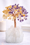 White Whale Tree Reiki Healing Crystal Gems Spiritual Feng Shui Vastu Table Décor