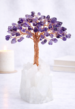 White Whale Tree Reiki Healing Crystal Gems Spiritual Feng Shui Vastu Table Décor