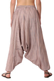 Whitewhale Mens Women Cotton Stripe Aladdin Loose Baggy Boho Hippie Harem Pants