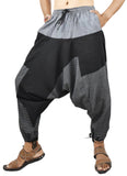 Whitewhale Men Women Cotton Summer Loose Baggy Hippie Boho Gypsy Harem Pants