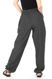 Whitewhale Women Cotton Elastic Waist Drawstring Summer Casual Baggy Hippie Yoga Pants