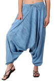 Whitewhale Mens Women Cotton Stripe Aladdin Loose Baggy Boho Hippie Harem Pants