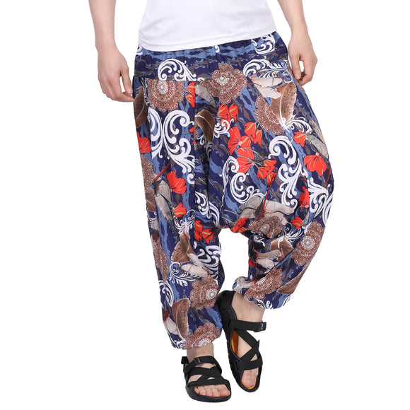 Whitewhale Men's Cotton Solid Harem Pants Yoga Trousers Hippie Pant