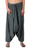 Whitewhale Mens Women Cotton Stripe Aladdin Loose Baggy Boho Hippie Harem Pants
