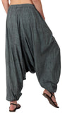 Whitewhale Mens Women Cotton Stripe Aladdin Loose Baggy Boho Hippie Harem Pants
