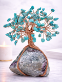 White Whale Tree Reiki Healing Crystal Gems Spiritual Feng Shui Vastu Table Décor