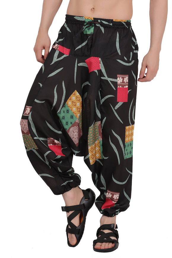 Whitewhale Men's Cotton Solid Harem Pants Yoga Trousers Hippie Pant