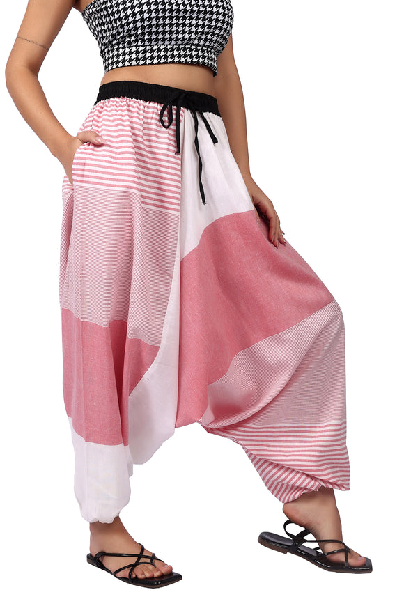 Whitewhale Men Women Cotton Summer Loose Baggy Hippie Boho Gypsy Harem Pants