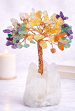 White Whale Tree Reiki Healing Crystal Gems Spiritual Feng Shui Vastu Table Décor
