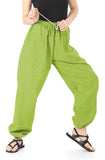 Whitewhale Women Cotton Elastic Waist Drawstring Summer Casual Baggy Hippie Yoga Pants
