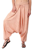 Whitewhale Mens Women Cotton Stripe Aladdin Loose Baggy Boho Hippie Harem Pants