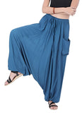 Whitewhale Men Women Rayon Baggy Hippie Boho Gypsy Aladdin Yoga Harem Pants