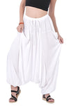 Whitewhale Men Women Rayon Baggy Hippie Boho Gypsy Aladdin Yoga Harem Pants