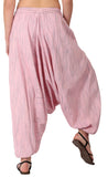 Whitewhale Mens Women Cotton Stripe Aladdin Loose Baggy Boho Hippie Harem Pants