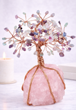 White Whale Tree Reiki Healing Crystal Gems Spiritual Feng Shui Vastu Table Décor
