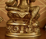 White Whale Maa Saraswati Brass Statue Religious Goddess Sculpture Idol