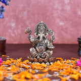 White Whale Superfine Lord Ganesha Brass Statue Hindu Religious Sitting Lord Ganesha  Sculpture Figurine Ideal for Gift & Home Decor