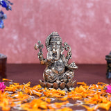 White Whale Superfine Lord Ganesha Brass Statue Hindu Religious Sitting Lord Ganesha  Sculpture Figurine Ideal for Gift & Home Decor