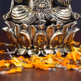 White Whale Superfine Lord Ganesha Brass Statue Hindu Religious Sitting Lord Ganesha  Sculpture Figurine Ideal for Gift & Home Decor