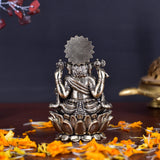 White Whale Superfine Lord Ganesha Brass Statue Hindu Religious Sitting Lord Ganesha  Sculpture Figurine Ideal for Gift & Home Decor