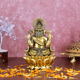 White Whale Superfine Lord Ganesha Brass Statue Hindu Religious Sitting Lord Ganesha  Sculpture Figurine Ideal for Gift & Home Decor