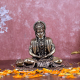 White Whale Suprefine Brass Hanuman Statue Strength Monkey Lord Bajrang Bali Idol Sitting Position Brass Sculpture Diwali Decor Gifts