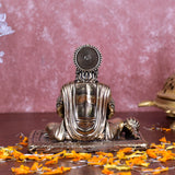White Whale Suprefine Brass Hanuman Statue Strength Monkey Lord Bajrang Bali Idol Sitting Position Brass Sculpture Diwali Decor Gifts