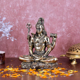 White Whale Superfine Brass Lord Shiva Statue Idol Home Decor Figurine