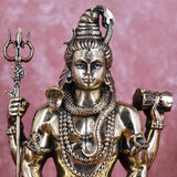 White Whale Superfine Brass Lord Shiva Statue Idol Home Decor Figurine