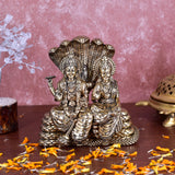 White Whale Superfine Lord Vishnu with Lakshmi Rest Upon Shesha Naag Brass Statue Religious Strength Sculpture Idol