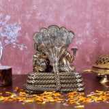 White Whale Superfine Lord Vishnu with Lakshmi Rest Upon Shesha Naag Brass Statue Religious Strength Sculpture Idol