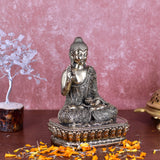 White Whale Superfine Brass Buddha Statue Blessing Murti for Home Decor Entrance Office Table Living Room Meditation Luck Gift Feng Shui