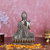 White Whale Superfine Brass Buddha Statue Blessing Murti for Home Decor Entrance Office Table Living Room Meditation Luck Gift Feng Shui